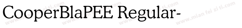 CooperBlaPEE Regular字体转换